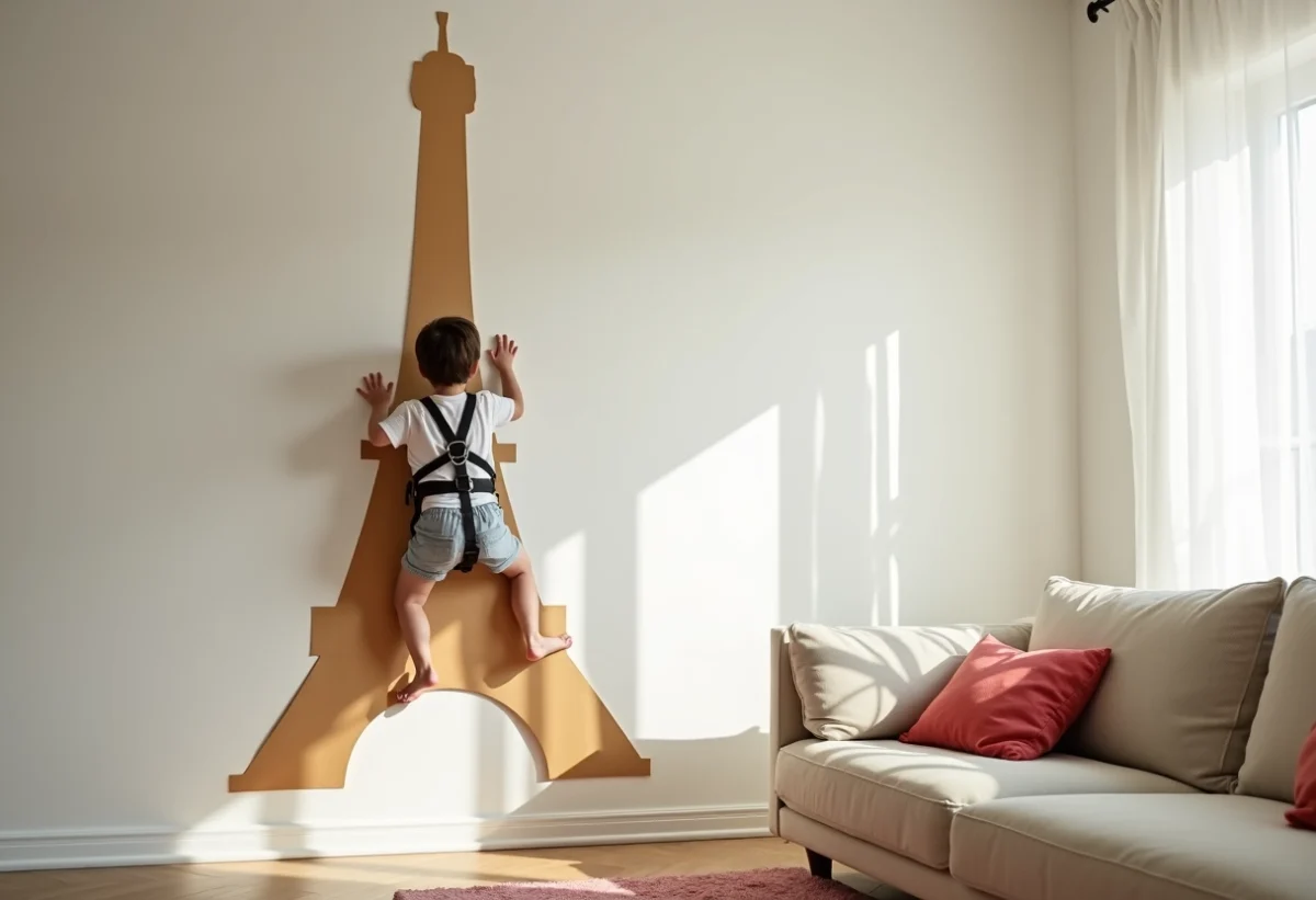 Défi du week-end : j’escalade la tour Eiffel (dans mon salon)