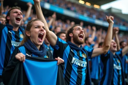 Supporters passionnes d'Inter News FC dans le stade